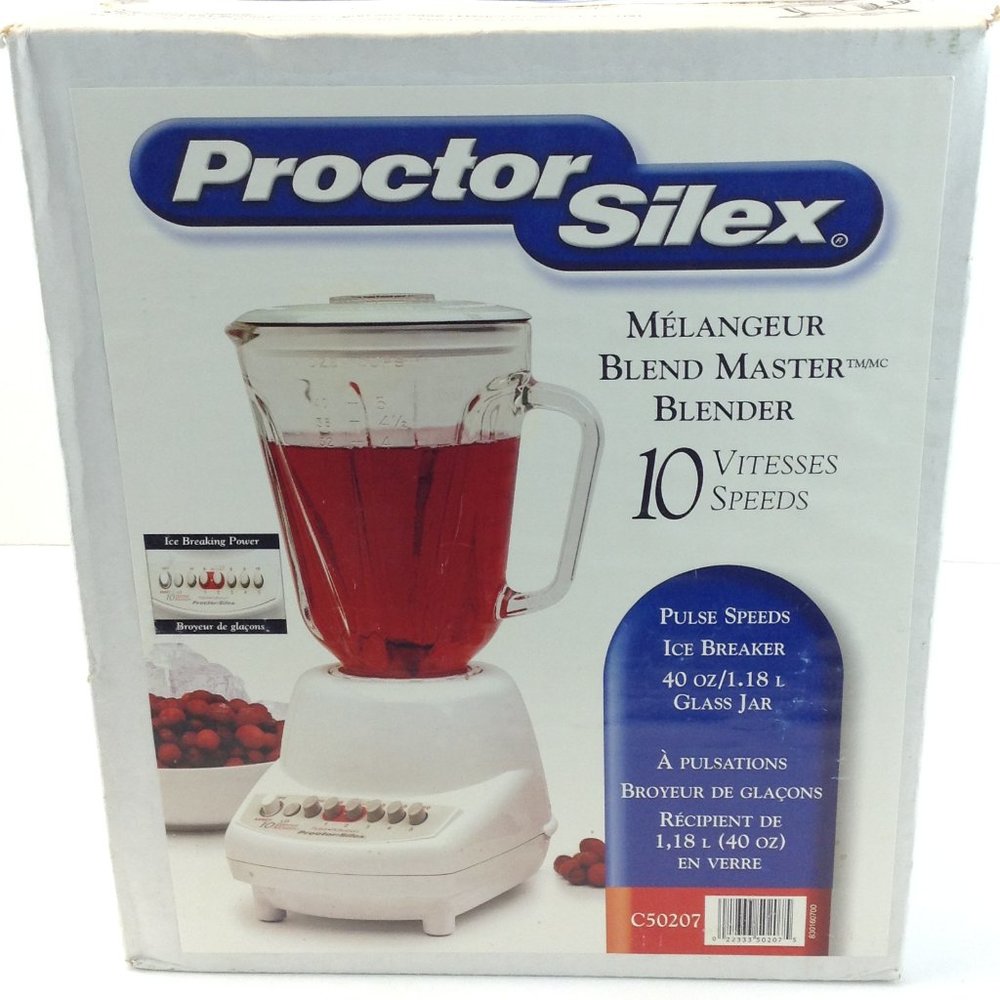 Proctor Silex Blend Master Blender 10 Speeds Ice Breaker 40oz./ 1.18L Glass Jar